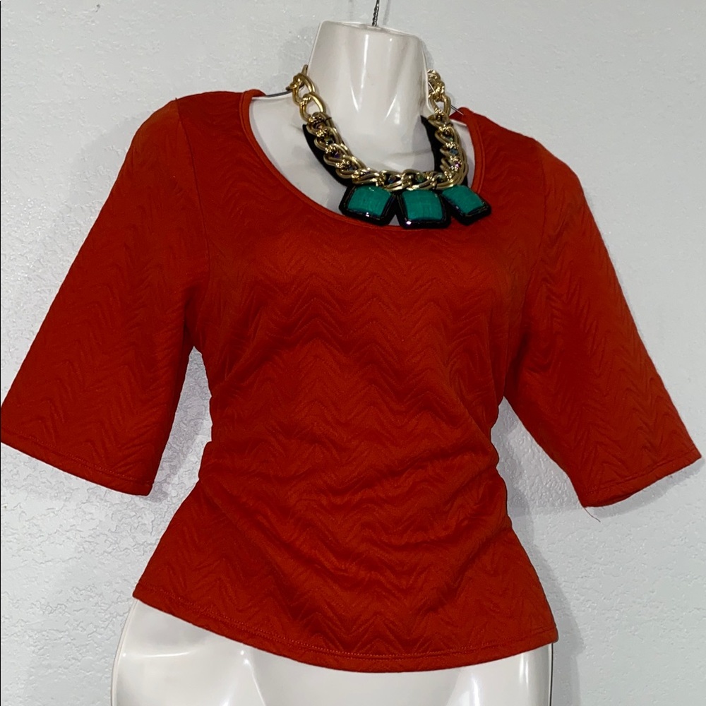 Palacio 3/4 sleeve top tangerine Orange
